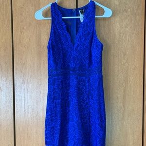 Royal Blue Lace Cocktail Dress
